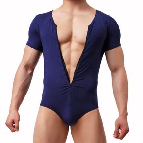 Mens Undershirts Sports Fitness Bodysuit Wrestling Singlet One Piece Jumpsuits