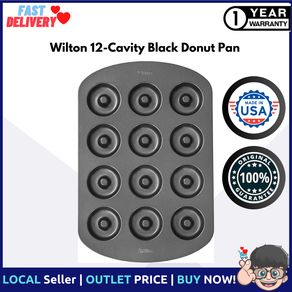 Wilton 12-Cavity Black Donut Pan Measurement: 34 CM X 23 CM