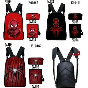 MINISO Marvel Backpack Comic Printed for Boys & Girls School Travel Bag  Knapsack