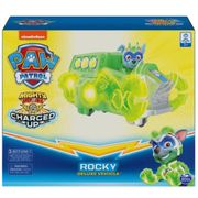 Paw Patrol Mighty Pups Charged Up Rocky Rubble Skye Chase Marshall Zuma Deluxe Vehicle