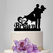 2019 Real Rushed Personalized Acrylic Princess Hug Wedding Cake Topper/wedding Stand/wedding Decoration /Custom Topper