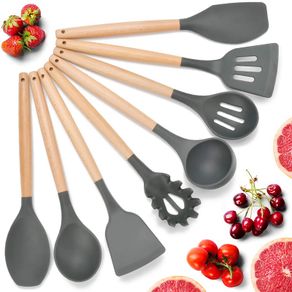 Pink 19PCS Cooking Utensils Set Non-Stick Pan Baking Tools Kitchenware  Slotted Turner Spatula Spoon Food Tongs Kitchen Kit - AliExpress