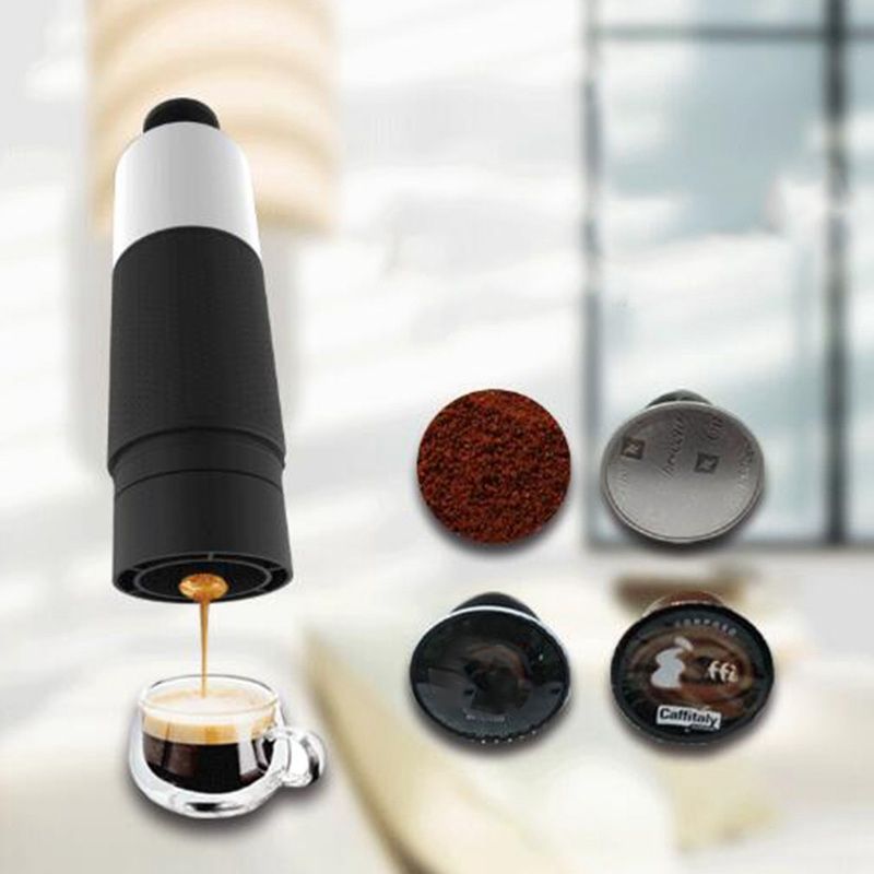 Coffee and Espresso Press Maker Portable Coffee Manual Machine with 50PCS  Coffee Filter Paper for Outdoor Travel Camping Picnic 