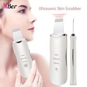 Professional Ultrasonic Facial Skin Scrubber Ion Deep Face Cleaning Peeling Rechargeable Skin Care Device Beauty Lifting Machine