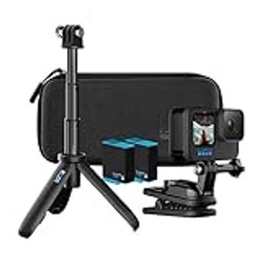 GoPro HERO10 Black Accessory Bundle - Includes HERO10 Camera, Shorty (Mini Extension Pole + Grip), Magnetic Swivel Clip, Rechargeable Batteries (2 Total), and Camera Case