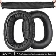 Replacement Ear Pads & Headband Cushions for Marshall Monitor II ANC, Monitor 2 Headphones Ear Cushions, Headset Earpads, Ear Cups Repair Parts (Black)