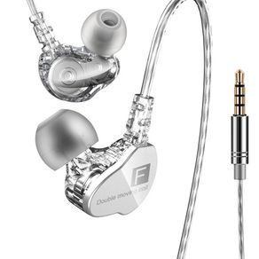 Brand New QKZ CK9 Earphone Dual Moving Coil In-ear Headset Heavy Bass Stereo Earphone HIFI DJ Sport Earphone Headset Earbud