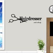 Scissor Beauty Salon Sticker Hair Salon Wall Decal Barber Shop Vinyl Window Decals Decor Mural Hairdresser Glass Sticker