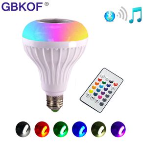 LED Light Bulb Bluetooth Speaker Smart Wireless Music Bulb with Remote Control