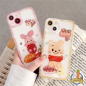 Compatible for Casing For iPhone 11 13 12 Pro Max X XS Max XR iPhone SE 2020 8 7 Plus Cartoon Couple Frame Print Shockproof Lens Protection TPU Silicone Phone Case