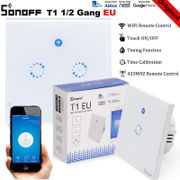 Itead Sonoff T1 EU 1 gangs 1Way Wifi Wall Switch Wireless Remote Light Relay App Touch Control Wifi Smart Switch Work with Alexa
