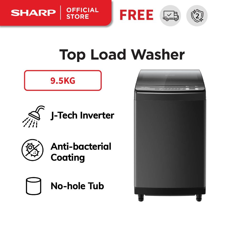 sharp 7kg top load washer shp esx705