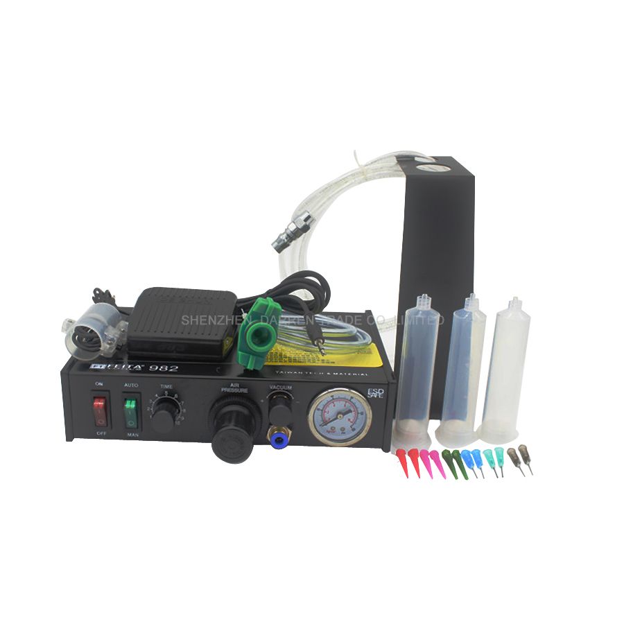 220V AD-982 Semi-Auto Glue Dispenser PCB Solder Paste Liquid