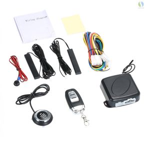 Car Alarm Systems Car SUV Switch Keyless Entry Engine Start Alarm System Push Button Remote Starter Stop Auto Anti-theft System without Vibration Sensor MOTO TOPGT