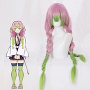 Anime Comic Demon Slayer Kimetsu no Yaiba Cosplay Wigs Kanroji Mitsuri Cosplay Wig Synthetic Wig Long Pink braided hair Women