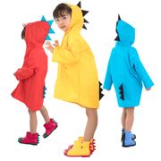 Cute Dinosaur Baby Kids Raincoat Outdoor Waterproof Rain Coat Children Impermeable Poncho Boy Girl Polyester Rain Jacket Gift