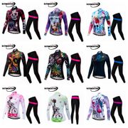 Women Cycling Jersey Mtb Bicycle Clothes Female Ciclismo Long Sleeves Road Bike Clothing Riding Shirt Team pants Custom Design