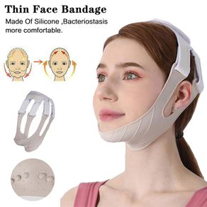 Newest Silicone V Shape Bandage Face Lift Up Slimming Mask Belt Anti Wrinkle Reduce Double Chin Band V Face Chin Cheek Strap