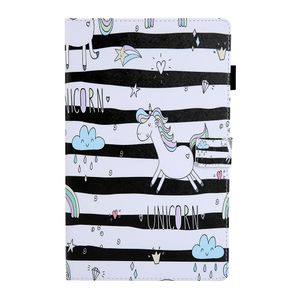 Fashion Painted Case For Samsung Galaxy Tab A 10.5" 2018 SM-T590 T595 Case Funda Stand Auto Wake Up/Sleep Function Cat Dog Owl