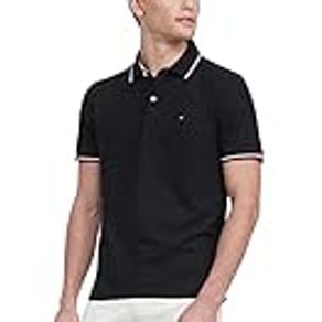Tommy Hilfiger Men's Sport Moisture Wicking Polo Shirt with Quick Dry and UV Protection, Cs Deep Knit Black, XXXL