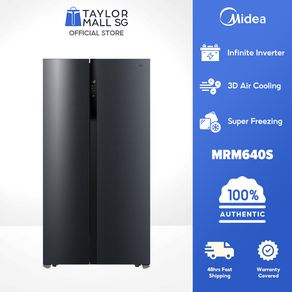 [BULKY][Midea] 610L Side by Side Refrigerator [MRM640S] ** Free Midea Standing Fan (valid until 30 June) **