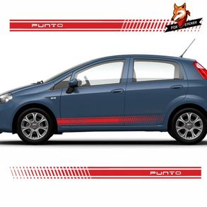 Vinyl Graphics Racing Side Stripes Vehicle Decals Auto Stickers Car Sticke  Car Accessaries for Fiat Bravo