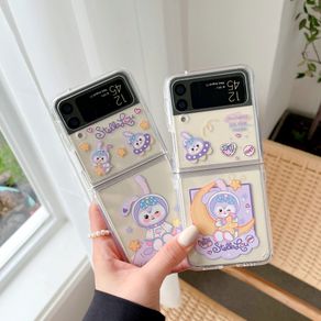 Samsung Galaxy Z Flip 3 5G Cute cartoon Star dailu PC Case Hard Transparent Shockproof Phone Creativity Case Cover