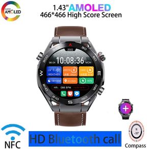 2023 New men's and women's Smartwatch HK5 HERO 1.43-inch AMOLED Screen Compass NFC Bluetooth Call for Huawei xiaomi Smartwatch