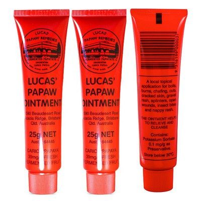 LUCAS' PAPAW OINTMENT Remedies 6 x 15g Pawpaw Cream Paw Paw with Lip  Applicator