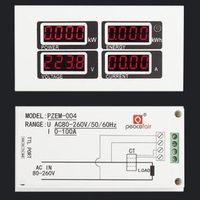 AC 110V 220V Digital 100A watt power Voltage Current Meter Volt amp Monitor Ammeter Voltmeter Instruments KWh 80-260V