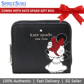 Kate Spade x Disney Minnie Mouse Zip Around Wallet K9326 New