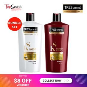 Bundle Set !! TRESemme Keratin Smooth Shampoo 700ml & Conditioner 700ml - Top Secret Beauty