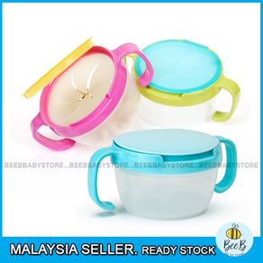 Baby Kids Plastic Snack Catcher Double Handle Snack Cup Jar Bowl Spill-Proof  Biscuits Container Box Snacks Storage Box - AliExpress