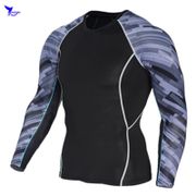 Quick Dry Long Sleeve Compression Running T Shirts Men 3D Wolf Printed Gym Fitness Tight Tops Breathable Sport Rashguard Clothes