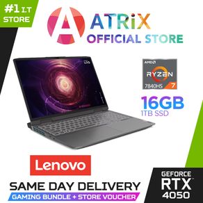 【Same Day Delivery】Lenovo LOQ 16APH8 | 82XU005CSB  | 16" FHD+ (1920x1200) IPS 350nits Anti-glare | Ryzen 7 7840HS | NVIDIA GeForce RTX 4050 | 16GB DDR5 | 1TB SSD | Win11 Home | 2Y Premium Care