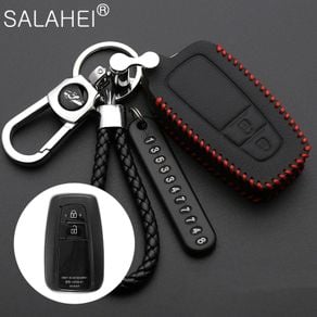 2 Buttons Car Key Cover Case For Prius Corolla Chr Prado Keychain