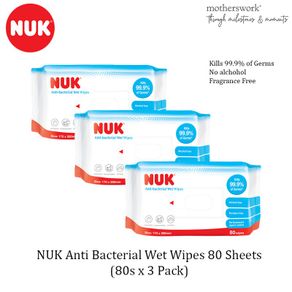NUK Anti bacterial Wet Wipes 80pcs