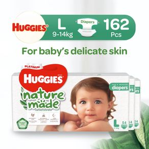 Huggies Platinum Naturemade Tape Diapers - CASE
