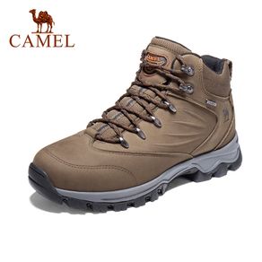 CAMEL Men's High-top Hiking Shoes Men Leather Boots Non-slip Waterproof Antiskid Mountain Climbing Boots Outdoor Sports Shoes