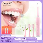 CkeyiN Portable Electric Ultrasonic Dental Scaler Tooth Calculus Tool Sonic Remover Stains Tartar Plaque Whitening Oral Cleaner
