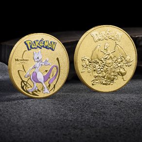 Pokemon Gold-Plated Medal Pokémon Gold Coin Silver