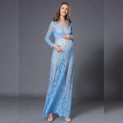 Long Lace Pregnancy Dress Photography Maternity Dresses For Photo Shoot Maxi Maternity Photography Props Dresses Pregnant Gown