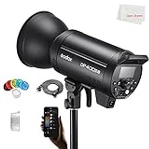 Godox DP400III-V Strobe Flash, 0.1-1S Recycle Time, 1/2000-1/800s Flash Duration, Built-in Godox 2.4G X System, Godox Light App Support, Compatible for Studio Portrait Photography