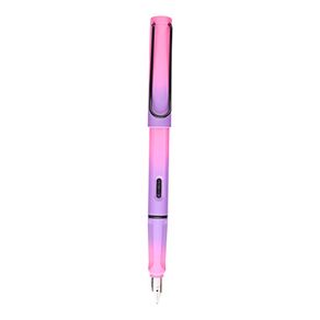 YQ8 57EC Gradient Color Fountain Pen Visible Window Detachable Refillable Ink Cartridge