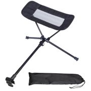 JEYL Outdoor Folding Footrest Portable Recliner Footrest Extended Leg Stool Can Be Used with Folding Chair, Black