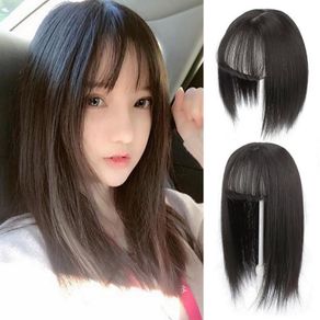3D Full Hair Wig Women 25cm 35cm Hair Top Increase Bangs Cover White Hair Repair Hair Dyeing Fashion Wig Extension