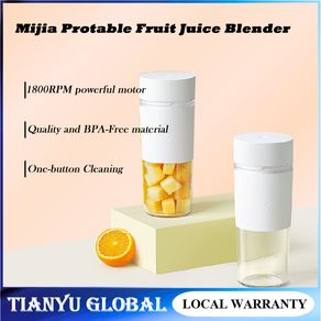 【SG READY STOCK】XIAOMI MIJIA Portable Fruit Juice Blender 3D Blade Rechargeable Juicer USB Type C