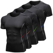 2020 New Sports T-shirts Quick Dry Tight Fitness Men Running T Shirts Short Sleeve Gym Compression Shirt Men's Sportswear tshirt
