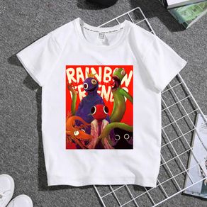 Boys Girls Kids Roblox Cartoon Anime 3d Printing Short Sleeved Fashion T- shirts