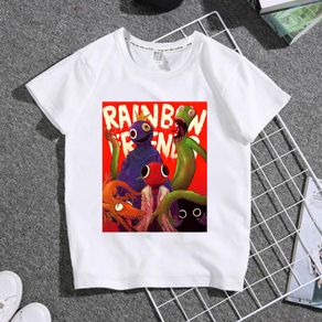 Boys Girls Kids Roblox Cartoon Anime 3d Printing Short Sleeved New